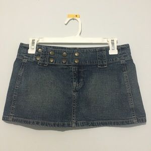 Denim mini skirt